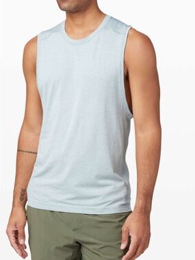 Lululemon Metal Vent Tech Sleeveless 2.0 Blue Cast Tank Top Mens Large